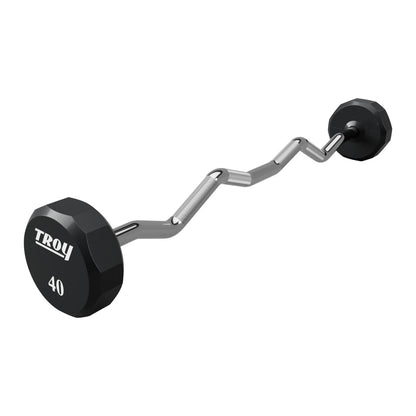 Troy Barbell TZB-U 12 Sided EZ Curl Urethane Barbell 40 lb.