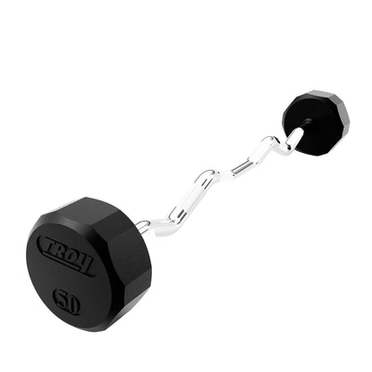 Troy Barbell 12 Sided EZ Curl Rubber Encased Barbell 50 lb.