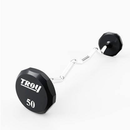 Troy Barbell TZB-050U 12 Sided EZ Curl Urethane Barbell 50 lb.
