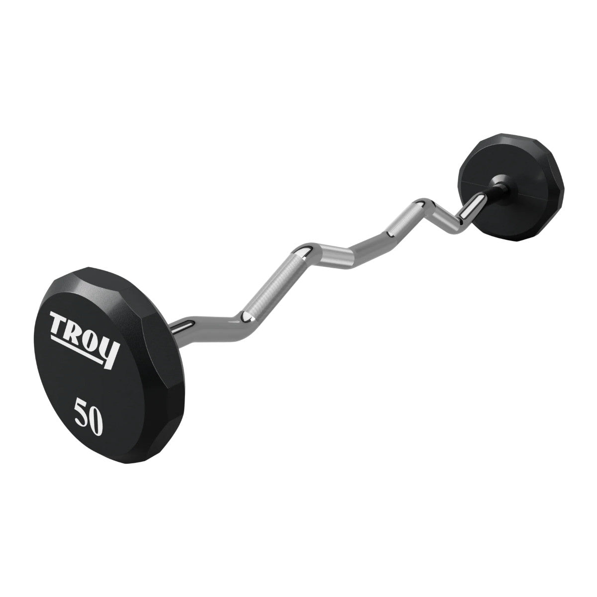 Troy Barbell TZB-U 12 Sided EZ Curl Urethane Barbell 50 lb.