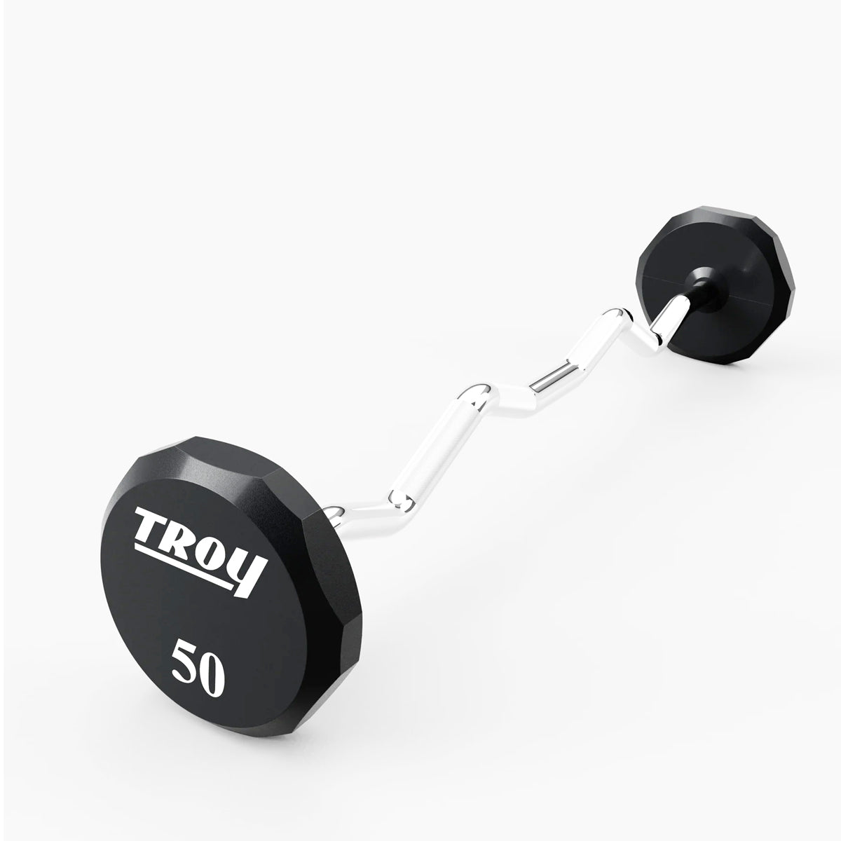 Troy Barbell TZB-050U 12 Sided EZ Curl Urethane Barbell 50 lb.