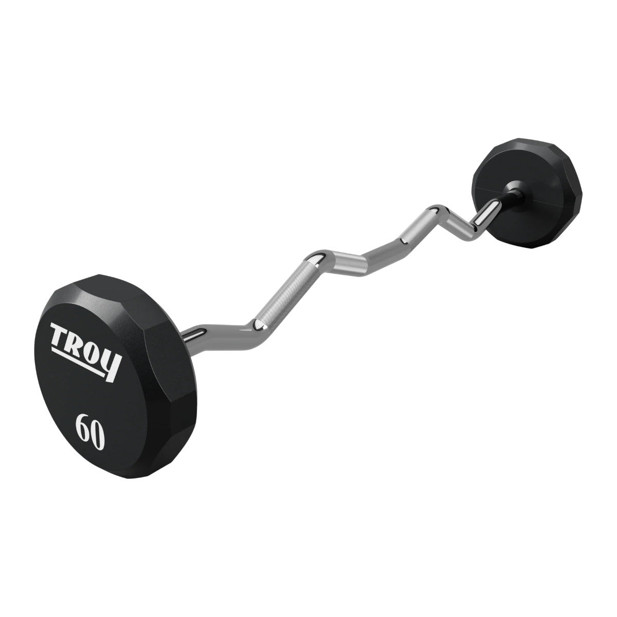 Troy Barbell TZB-U 12 Sided EZ Curl Urethane Barbell 60 lb.