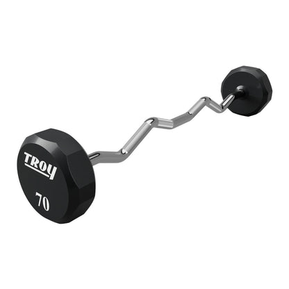 Troy Barbell TZB-U 12 Sided EZ Curl Urethane Barbell 70 lb.