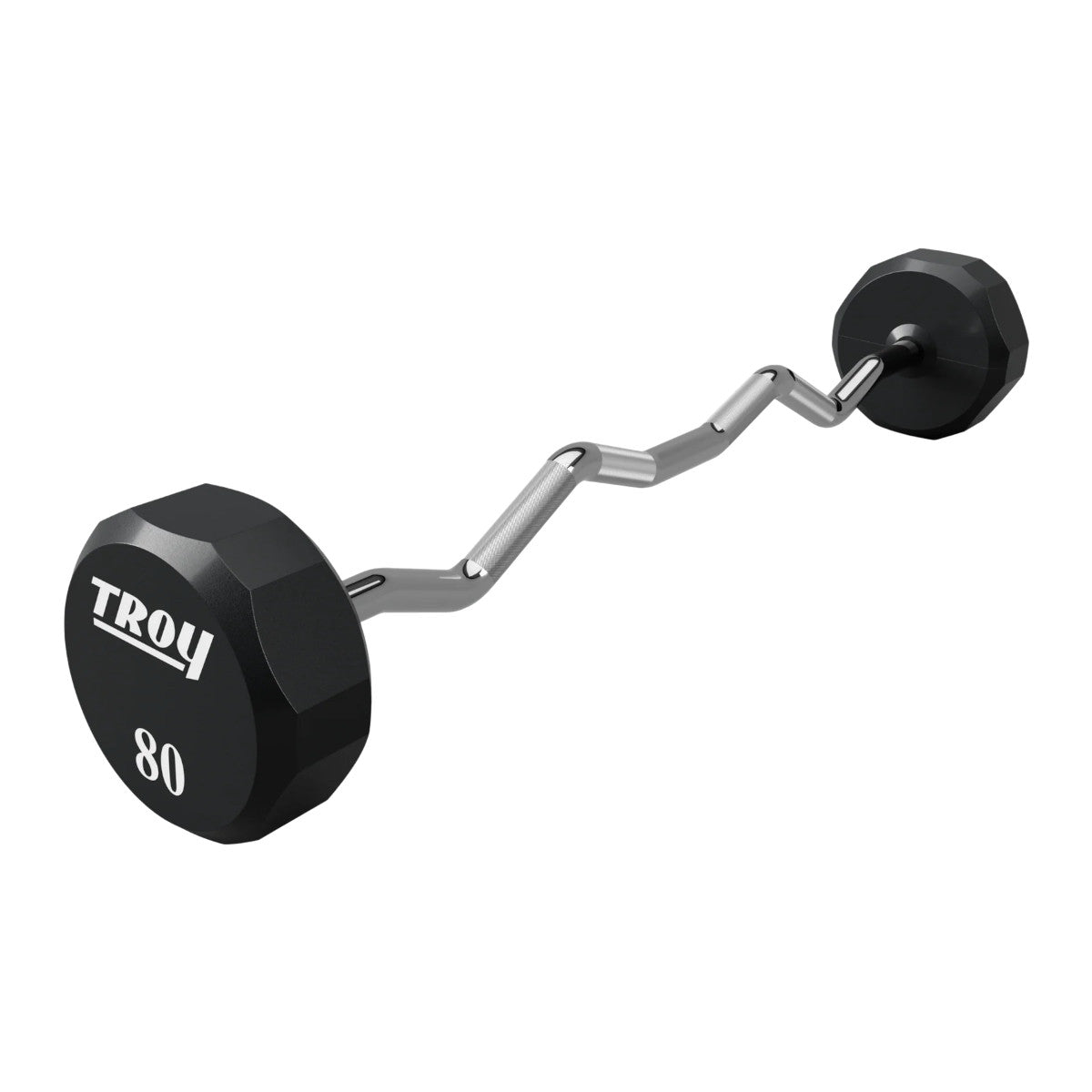 Troy Barbell TZB-U 12 Sided EZ Curl Urethane Barbell 80 lb.