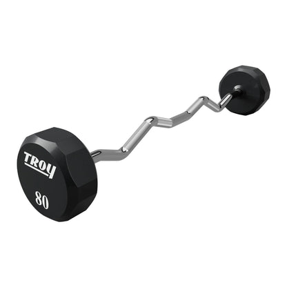 Troy Barbell TZB-U 12 Sided EZ Curl Urethane Barbell 80 lb.