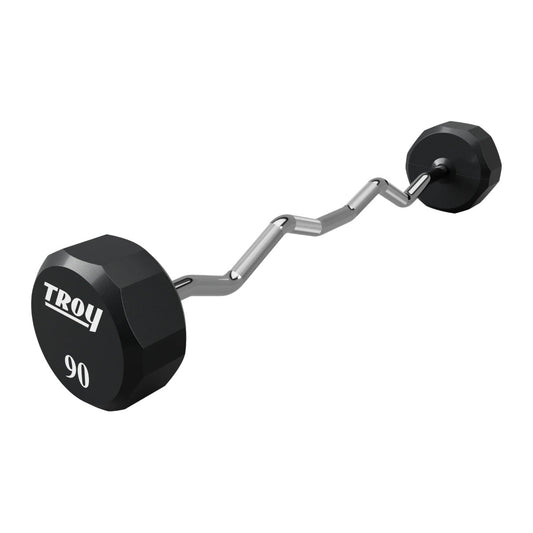 Troy Barbell TZB-U 12 Sided EZ Curl Urethane Barbell 90 lb.