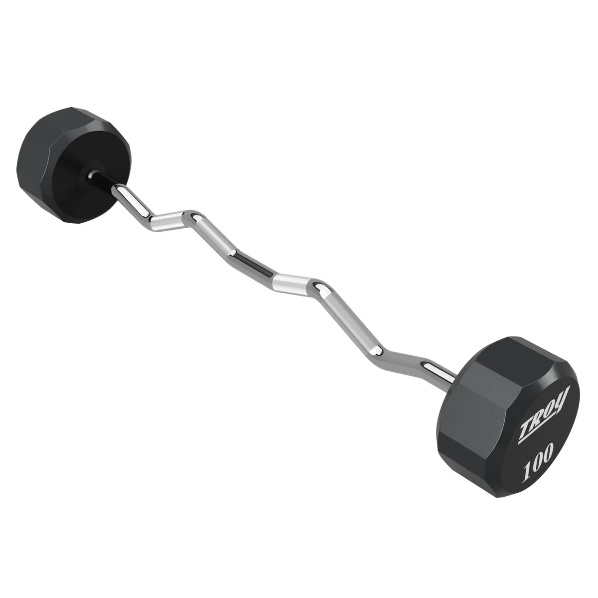 Troy Barbell TZB-100U 12 Sided EZ Curl Urethane Barbell 100 lb.