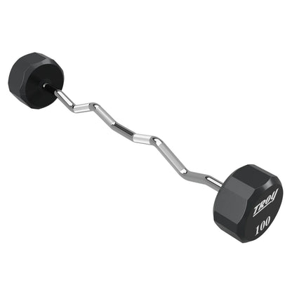 Troy Barbell TZB-100U 12 Sided EZ Curl Urethane Barbell 100 lb.