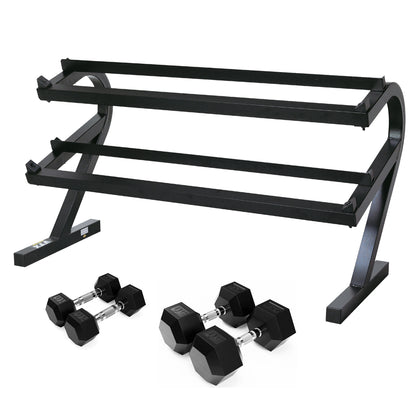 Troy Barbell USA Sports VERTPAC-HDR50 HD-R Rubber Hex Dumbbell Package.