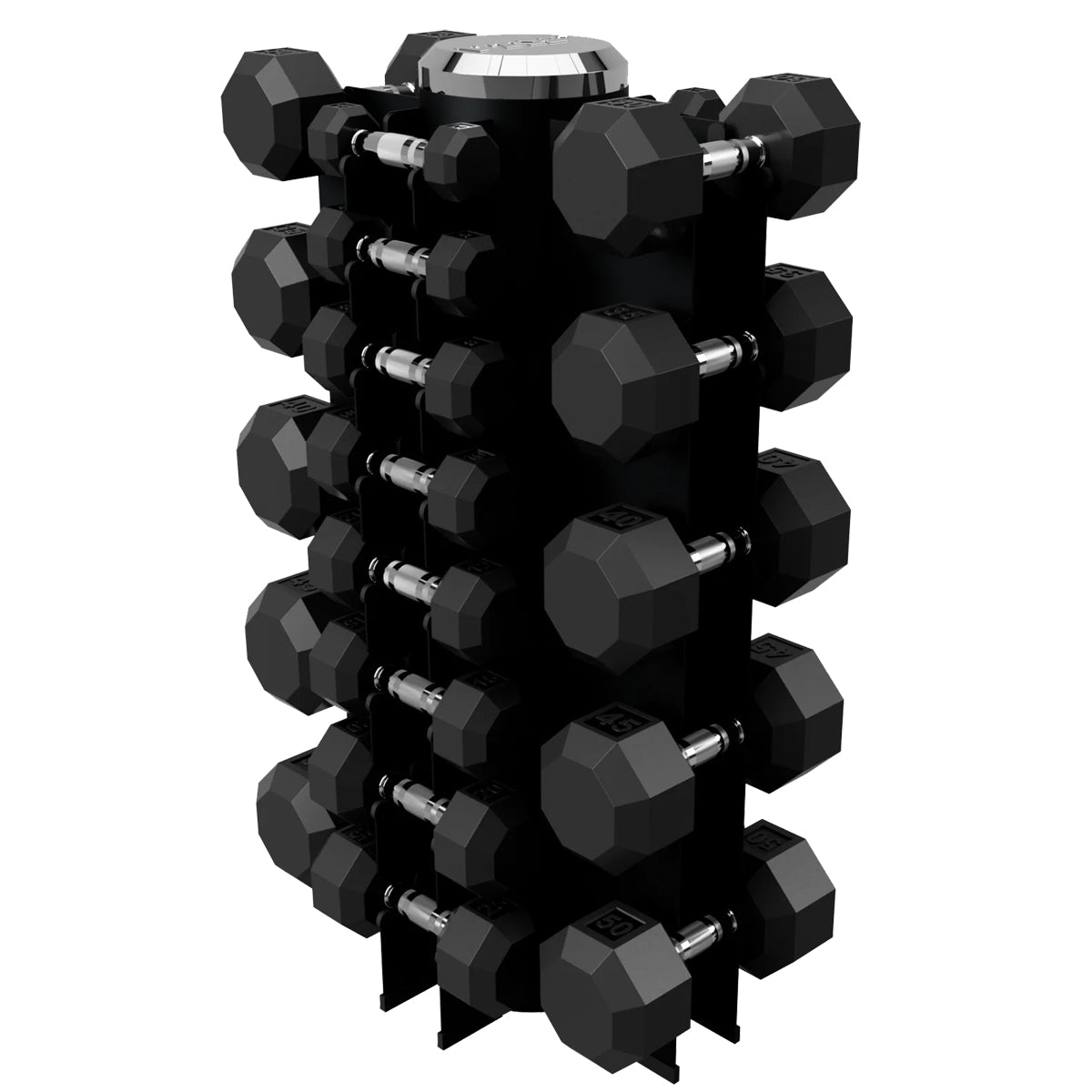 Troy VTX VERTPAC-SDR50G SD-R 8 Sided Rubber Encased Dumbbell Set.
