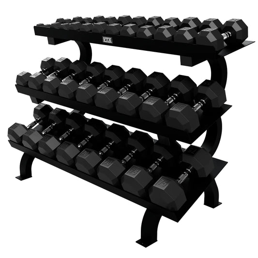 Troy VTX VERTPAC-SDR75 SD-R 8 Sided Rubber Encased Dumbbell Set.