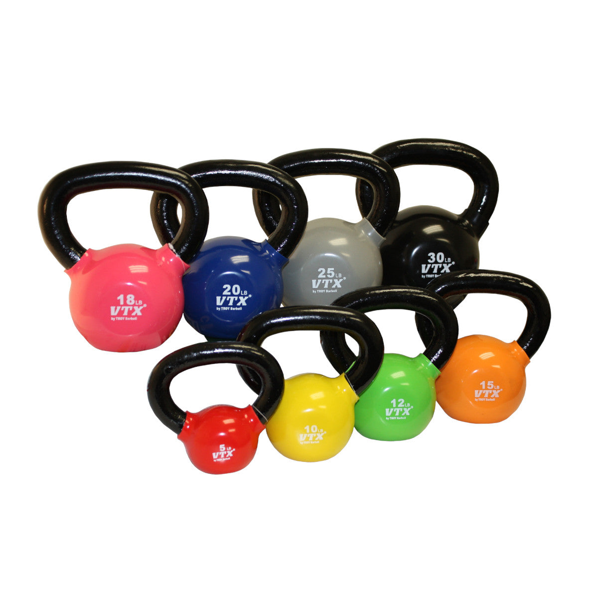 Troy Barbell VTX VKB Vinyl Kettlebell Package.