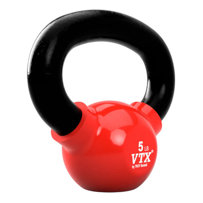 Troy Barbell VTX VKB 5 lb Vinyl Red Kettlebell.
