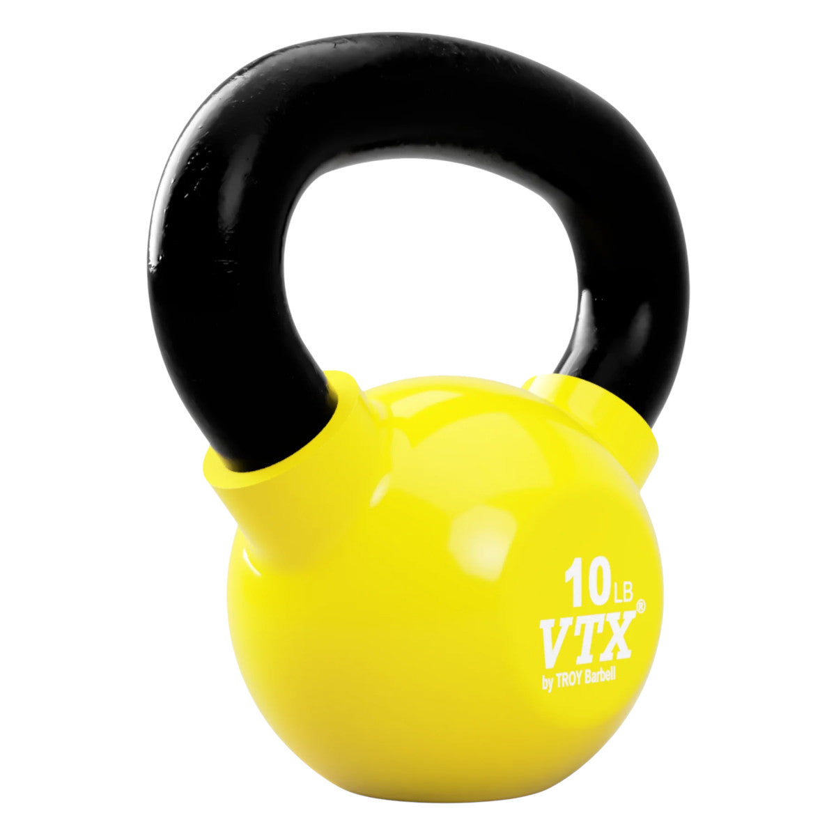 Troy Barbell VTX VKB 10 lb Yellow Vinyl Kettlebell.