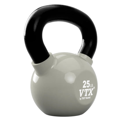 Troy Barbell VTX VKB 25 lb Gray Vinyl Kettlebell.