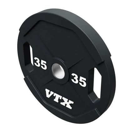 Troy VTX GO-VU Urethane Encased Olympic Grip Plate Sets