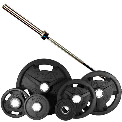 Troy VTX GO-VR Rubber Encased Olympic Grip Weight Sets