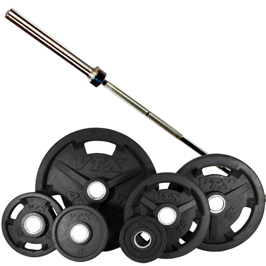 Troy VTX GO-VR Rubber Encased Olympic Grip Weight Sets