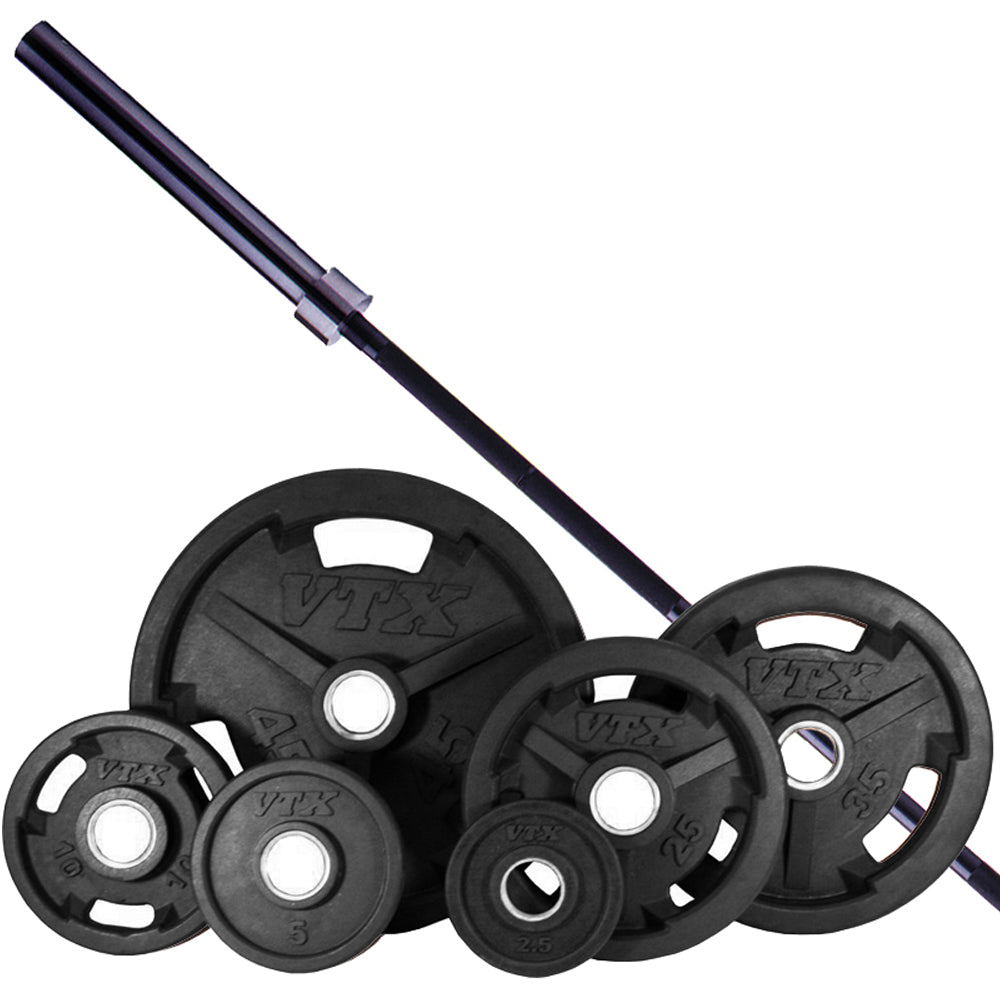 Troy VTX GO-VR Rubber Encased Olympic Grip Weight Sets