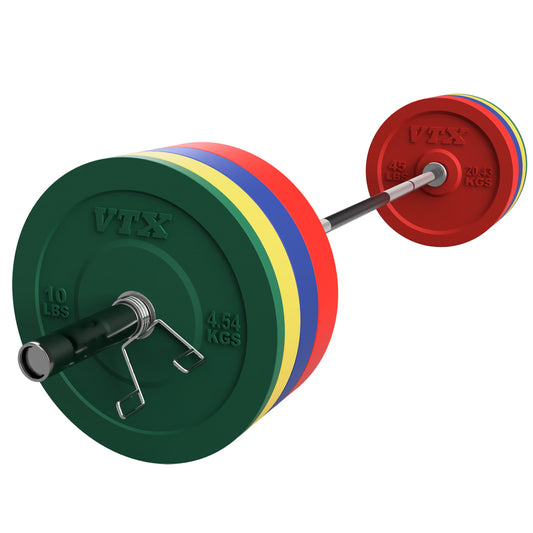 Troy Barbell VTX O-SBP Bumper Plate Set.