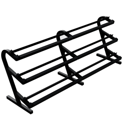 Troy Barbell VTX TDR-3 Three Tier Horizontal Dumbbell Rack.