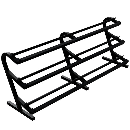 Troy Barbell VTX TDR-3 Three Tier Horizontal Dumbbell Rack.