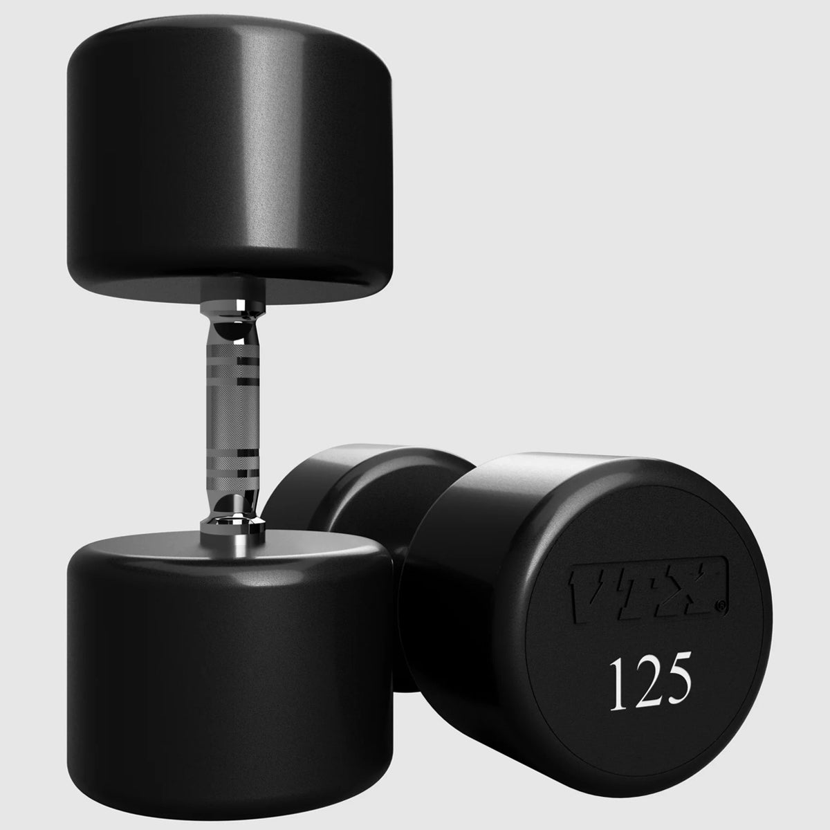 Troy Barbell VTX XD-125U Urethane 125lb Dumbbell pair.