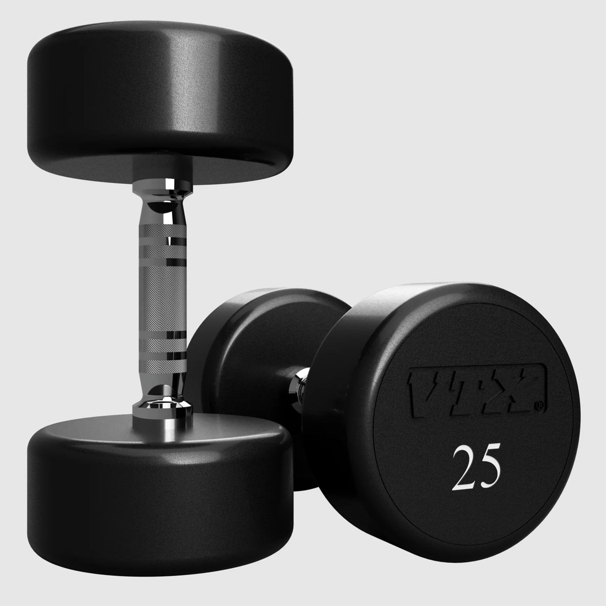 Troy Barbell VTX XD-025U Urethane 25lb Dumbbell pair.