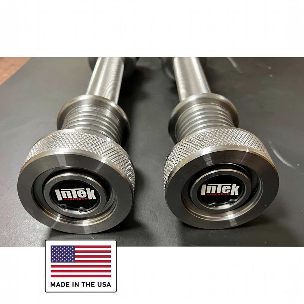 Intek Strength Kräft Steel Loadable Dumbbell Handle - 10 lb. on white background.