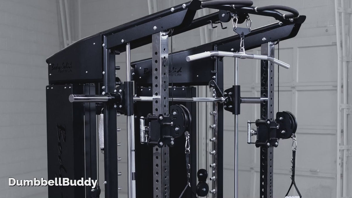 Body-Solid GFSR100 All-in-One Smith Machine / Functional Trainer Video