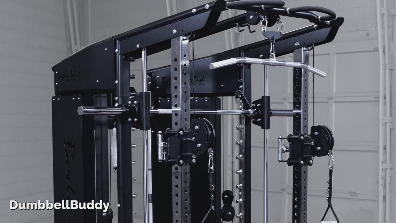Body-Solid GFSR100 All-in-One Smith Machine / Functional Trainer Video