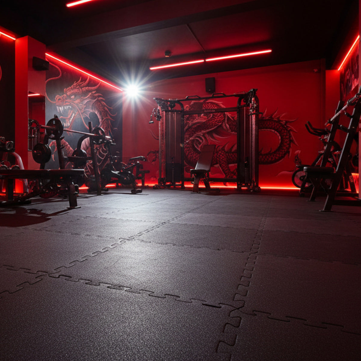 SuperMats SuperLock Flooring in gym